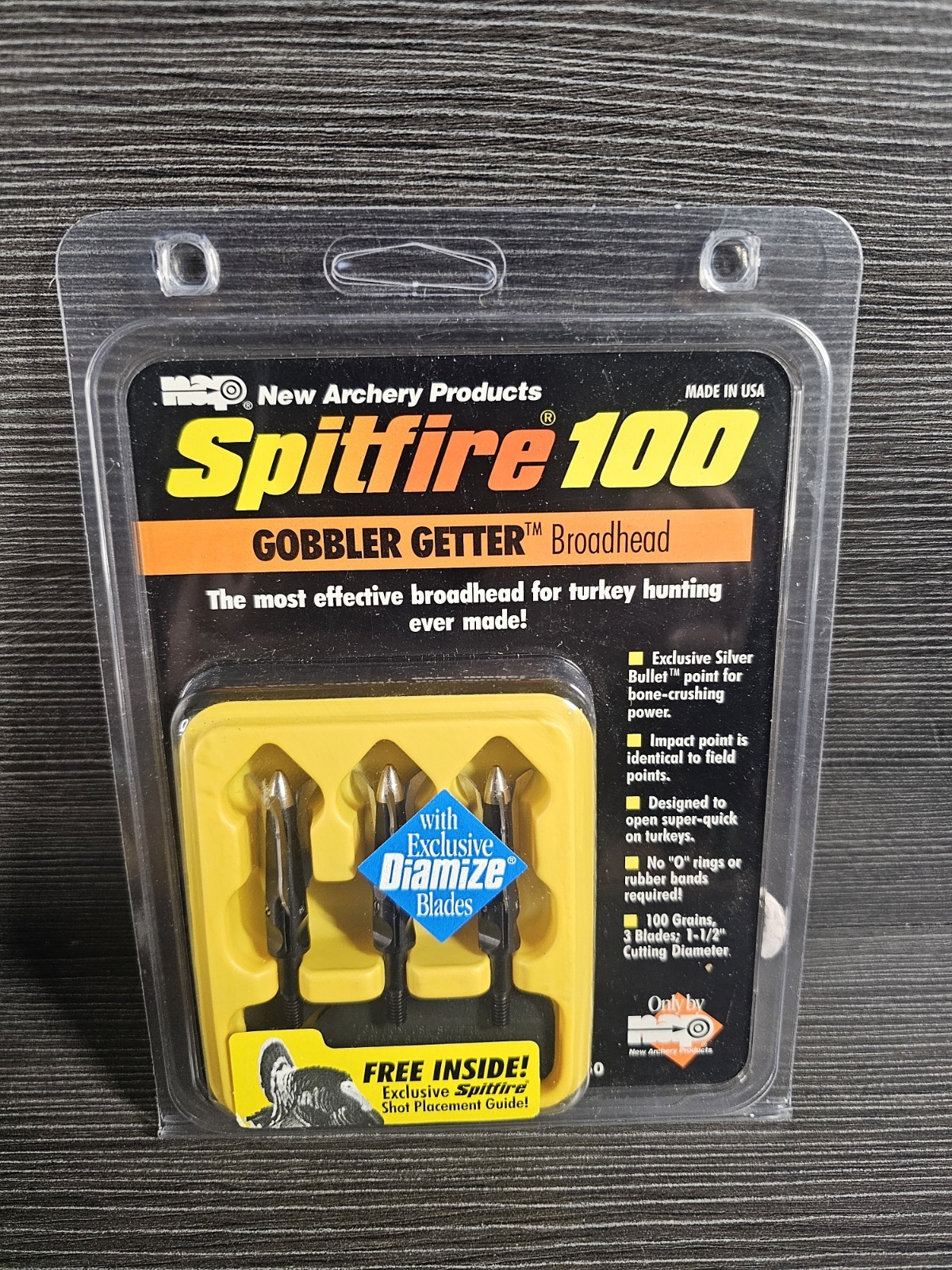 New Archery Products Spitfire 100 Grain 3-Blade Gobbler Getter, 3 Pack 60-250