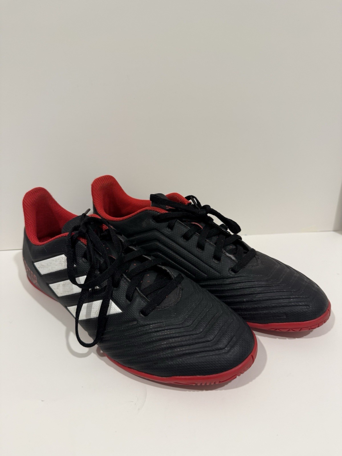 Adidas Black And Red Indoor Soccer Cleats Size US 7.5 UK 7