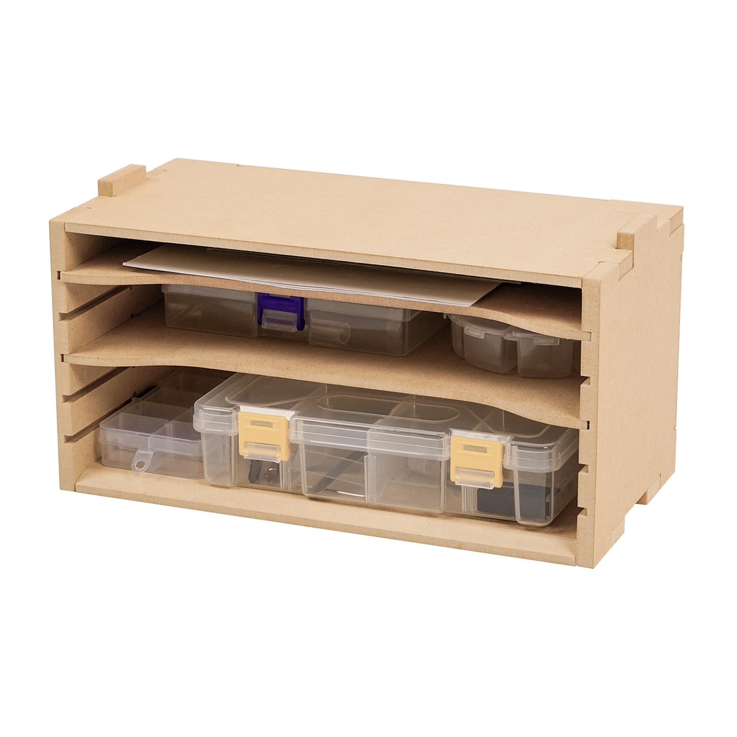 Wooden Mold Making Tools Storage Box, Model Paint Organizer with MDF Material...