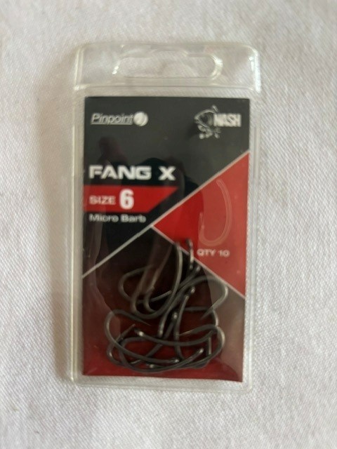Nash Fang X Micro Barbed Hooks Size 6  N5