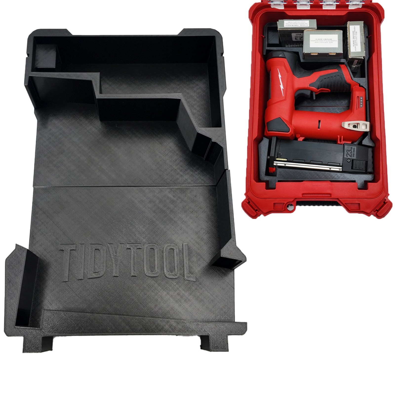 M12 Pin Nailer Organizer for Milwaukee Compact Packout insert
