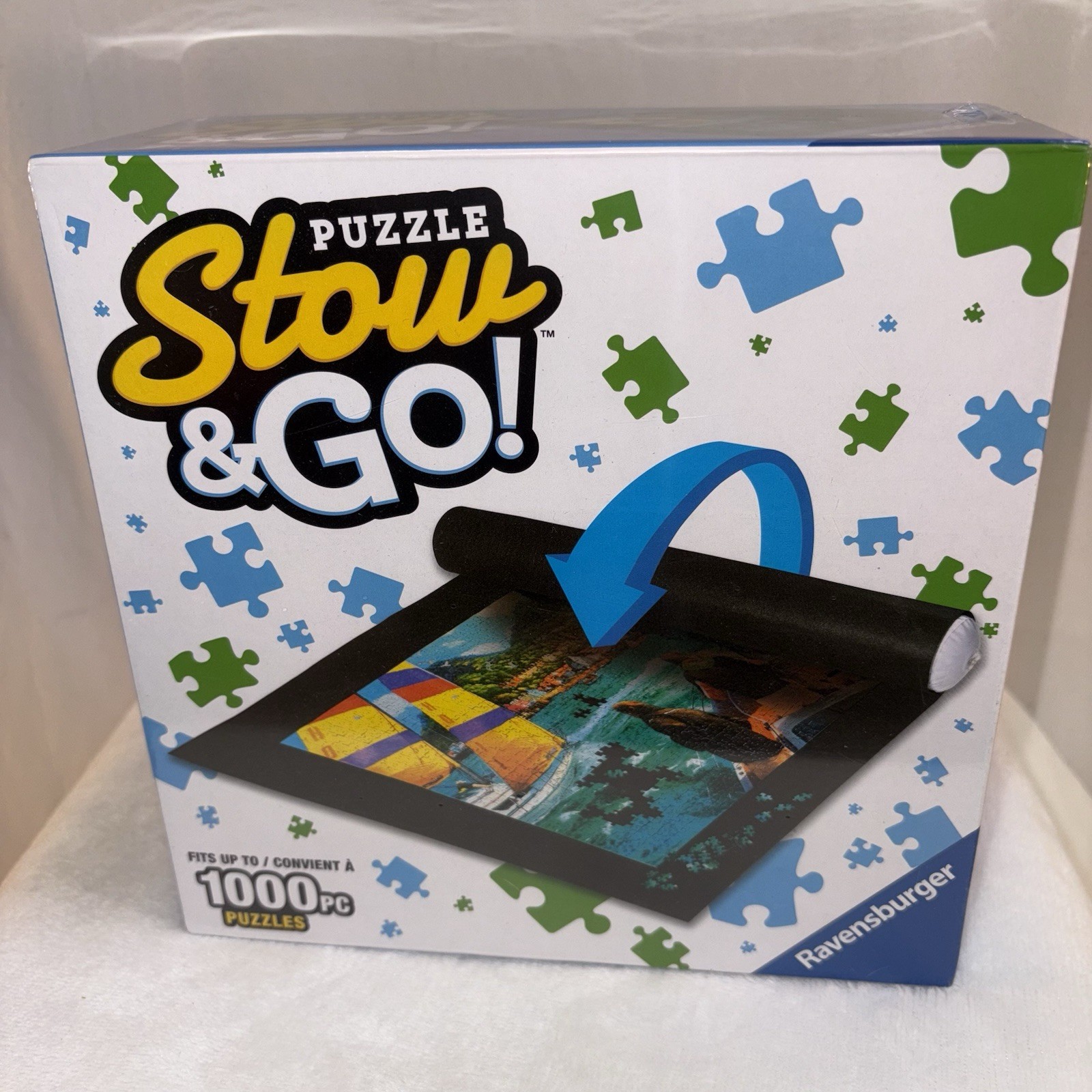 Ravensburger Puzzle Stow And Go Mat (1000pc Puzzle) Travel 46x26" Mat Sealed NEW