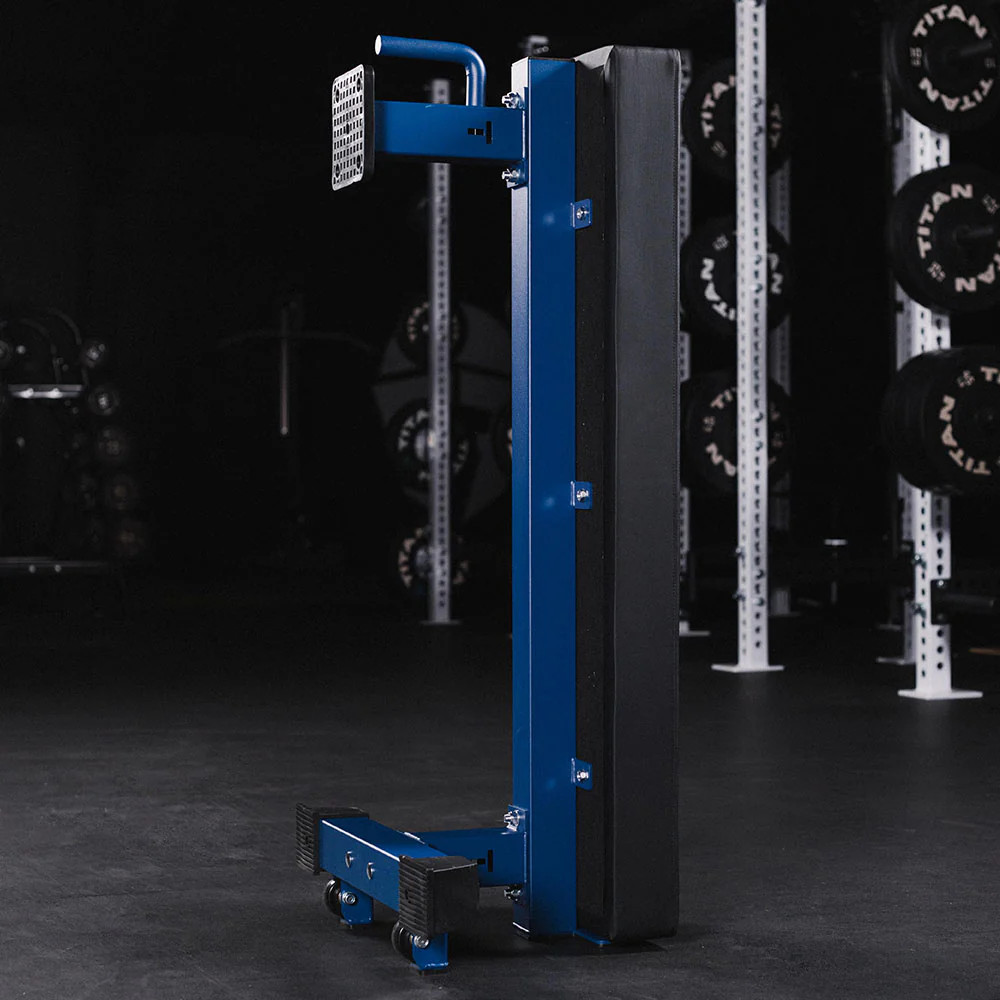 Titan Fitness TITAN Series Single Post Flat Bench, Rated 1,200 LB, Navy Finish