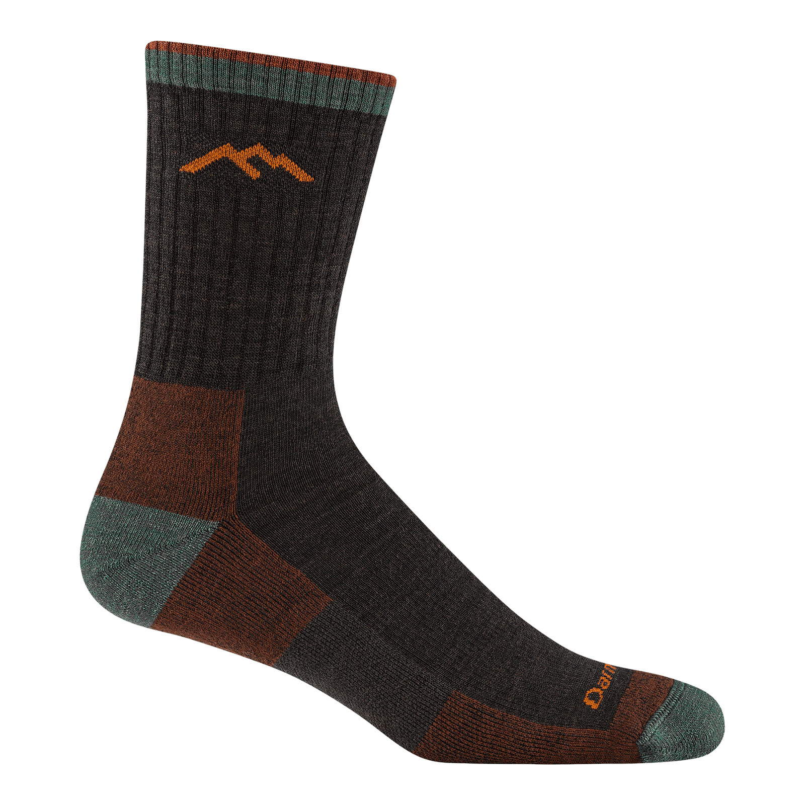 Darn Tough 1466 Walnut Men's Hiker Micro Crew Midweight Hiking Socks USA Wool