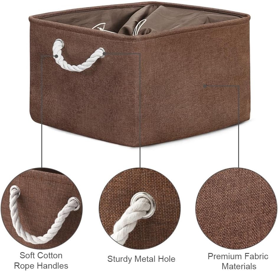 Organizational and storage baskets for organizingCollapsible storage bins