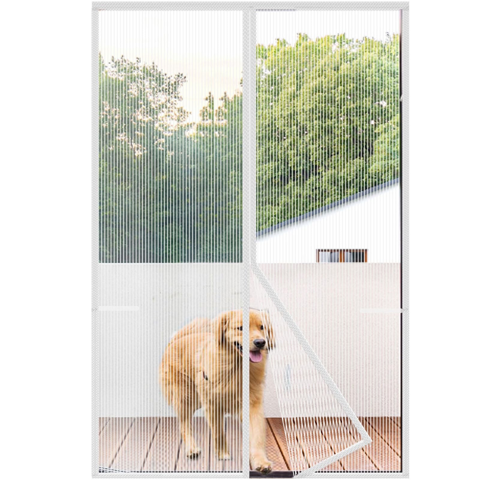 Magnetic Screen Door Heavy Duty, Front Door Screen Magnetic Closure Thicken T...