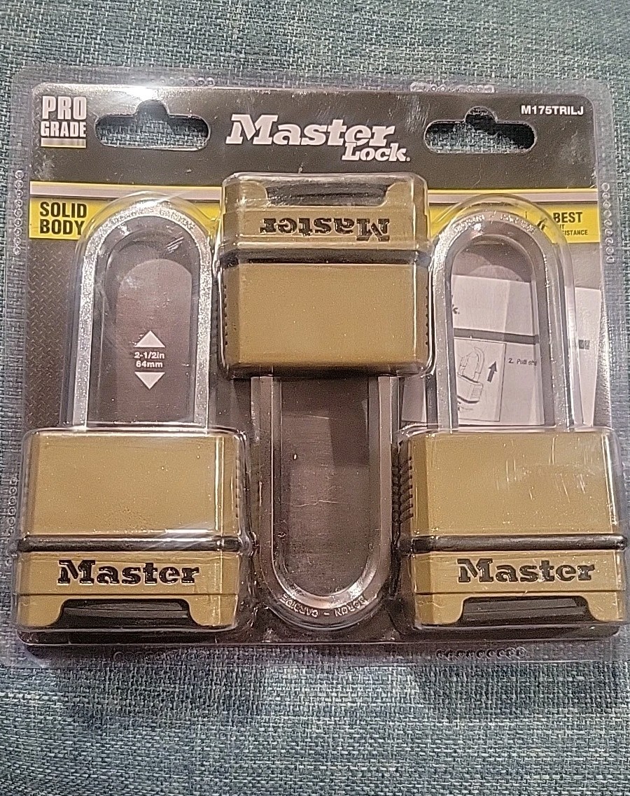 3pk PADLOCK Master lock M175TILJ