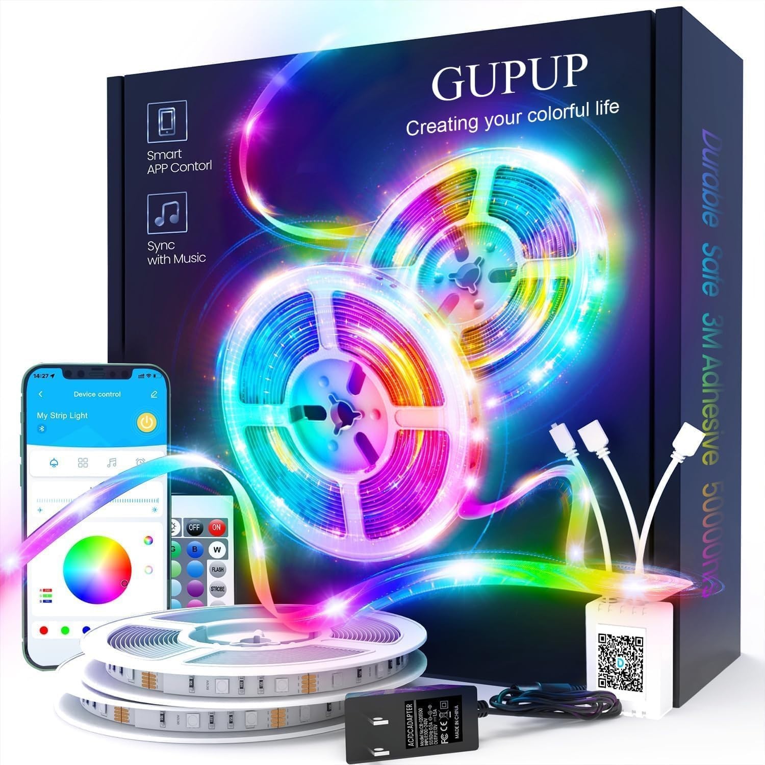 Luces LED De Decoracion Para Cuarto Casa TV RGB Tiras Luz LED 100 Pies NEW US..