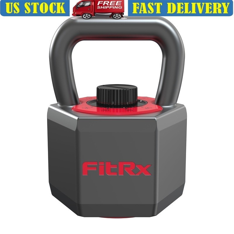 Adjustable Kettlebell 25-40 lbs Quick Select Dial Compact Home Gym Fitness Tool
