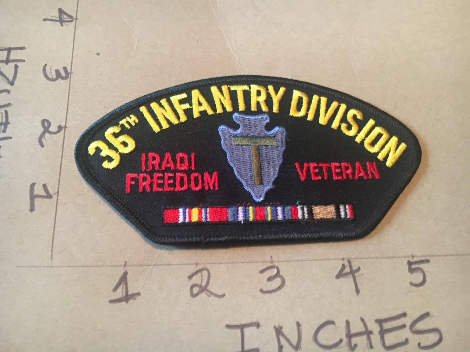 US Army 36th Infantry Division Iraqi Freedom Veteran Hat Patch 5/24/26 modern