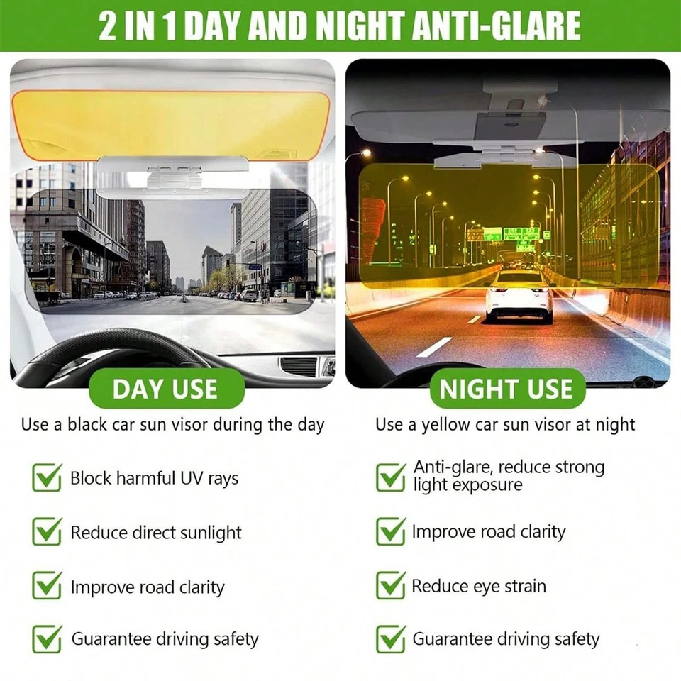 Car Shade For Sun Extend Visor Shield Anti Glare Extension Driving Universal