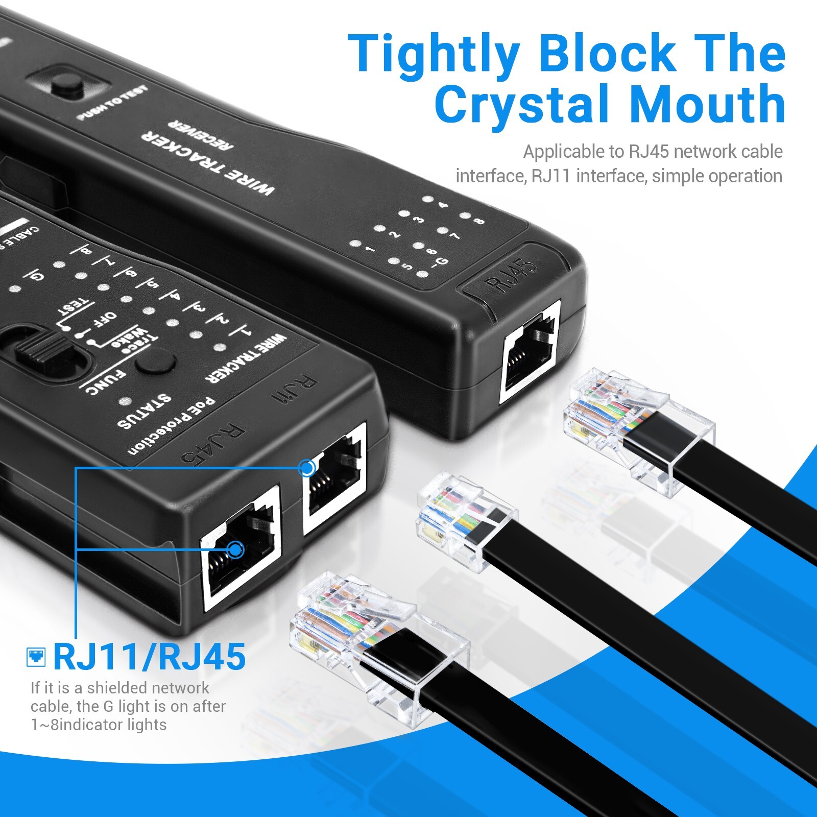 Wire Tester RJ45 RJ11 Cable Tracker Line Finder Multifunction Wire Tracker