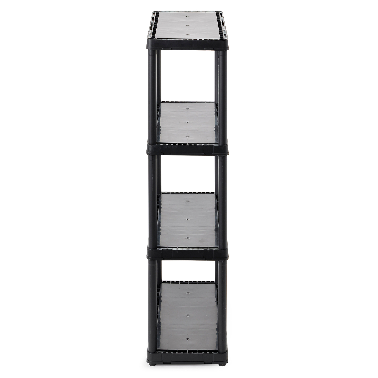 Gracious Living 4-Shelf Fixed Height Solid Organizing Storage Unit, (2 Pack)