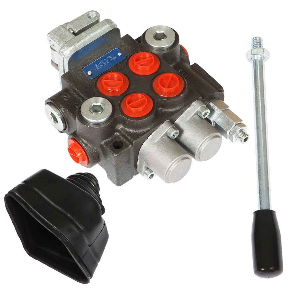 2Spool Hydraulic Joystick Control Valve 11 gpm Directional Double Control Valve