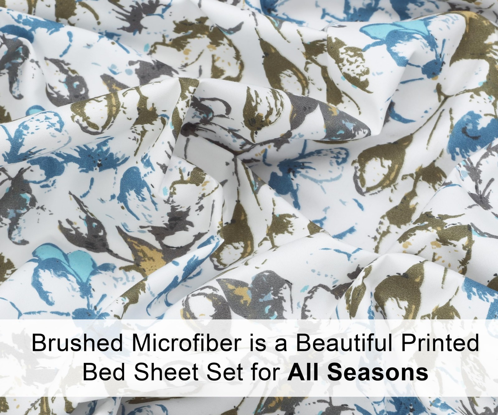Floral Sheets Full Size Bed - Flower Bed Sheets Fitted Up to 15” Deep Pocket ...