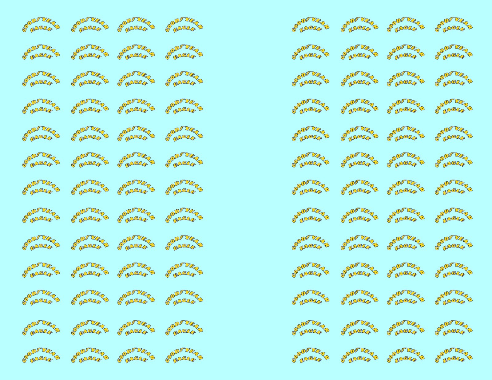 Goodyear Tire Decals - Modern - 1:24 Scale Waterslide decals