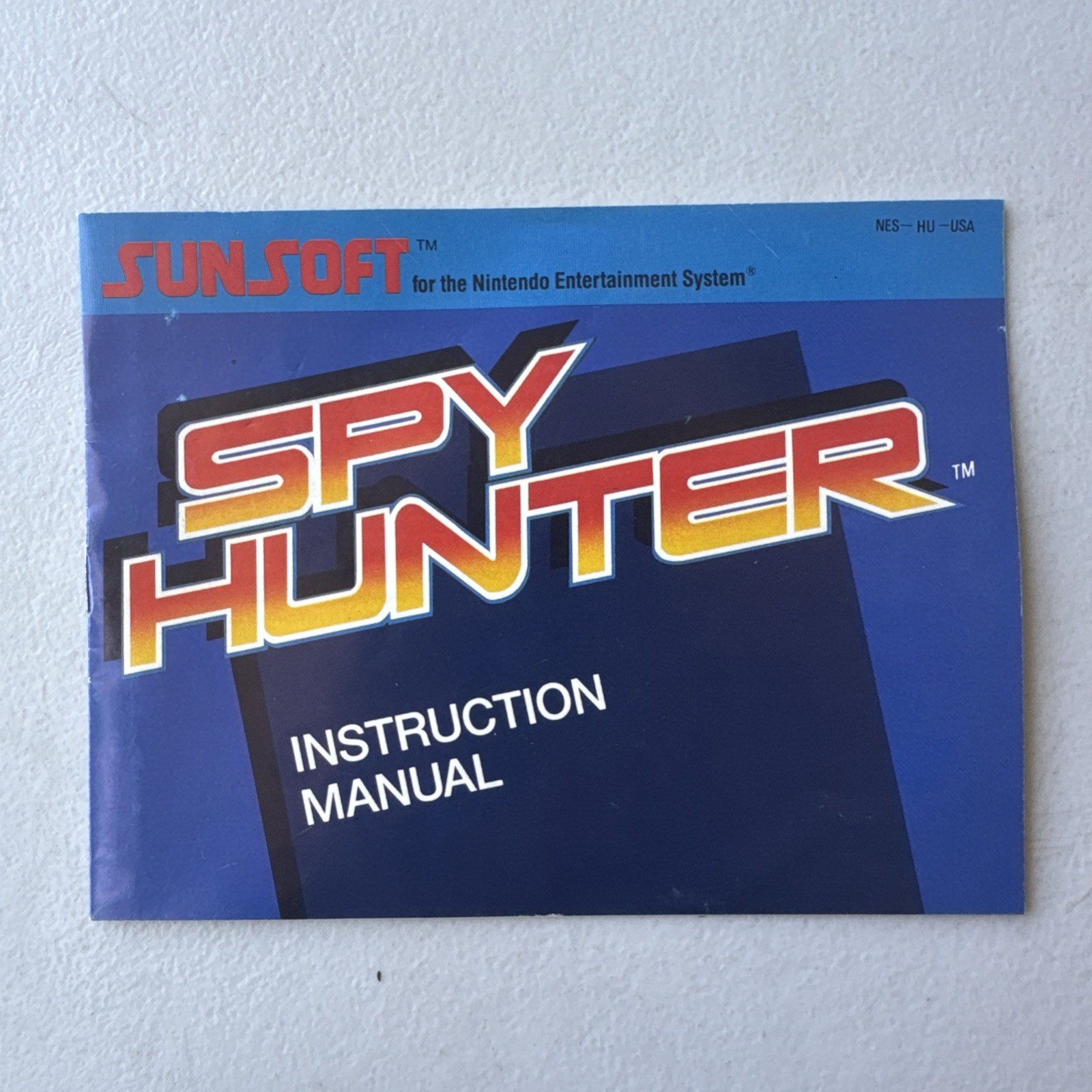 Spy Hunter Nintendo NES Manual Only ~ Instruction Booklet Round Seal
