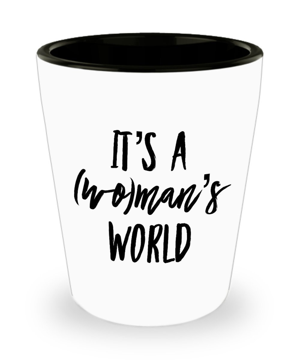 Woman Saving The World Shot glass- Female Empowerment Present