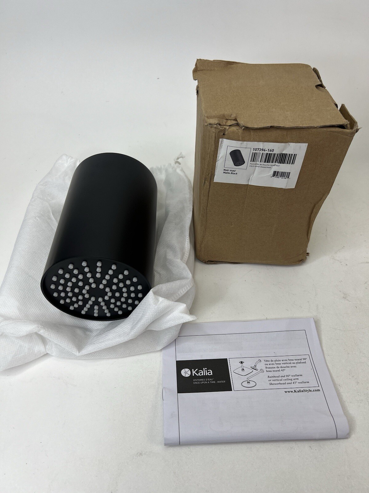 Kalia FOLO Round Showerhead Matte Black ***READ***