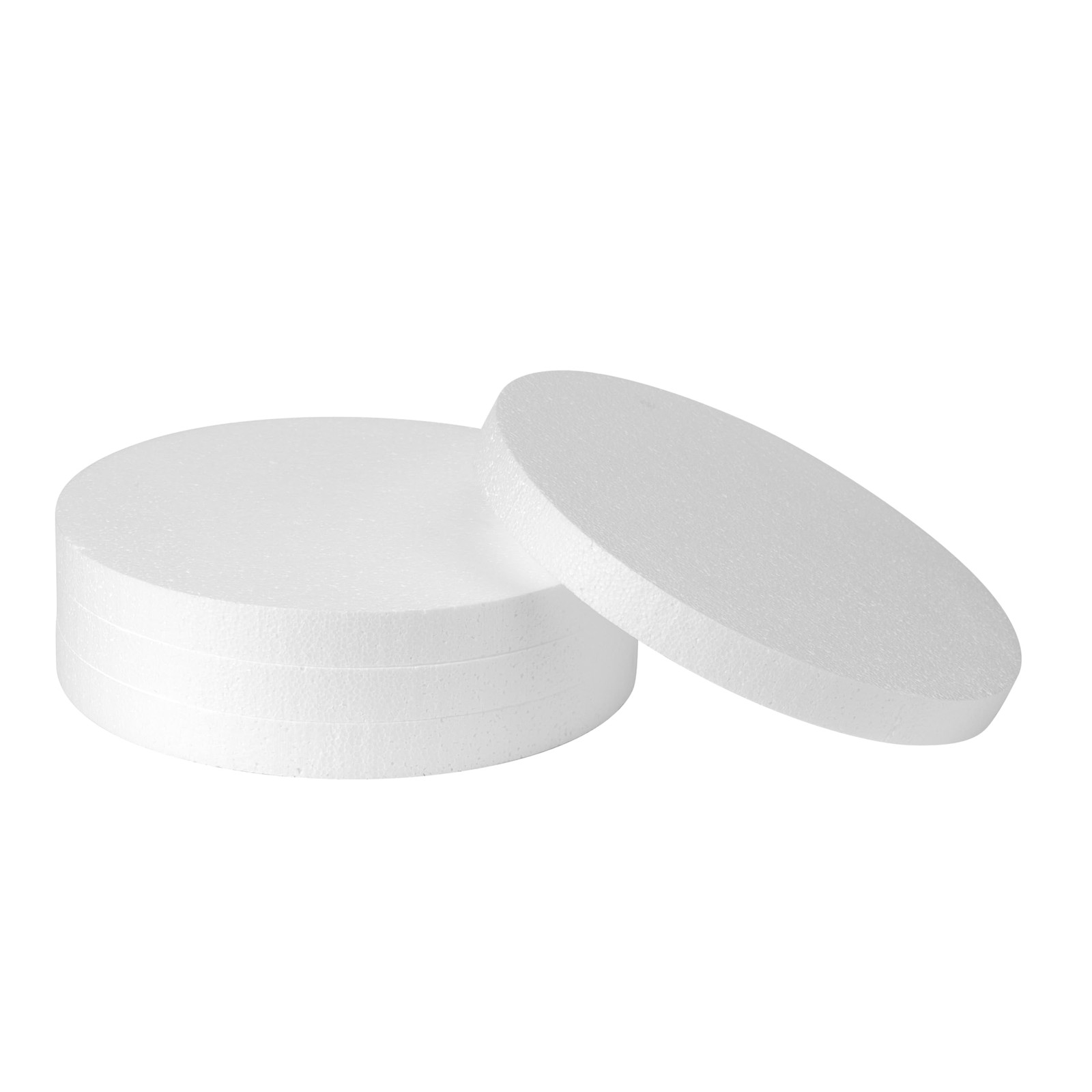 4 Pack 10 Inch Foam Circles, 1 Inch Thick, White, Polystyrene, Crafts, DIY