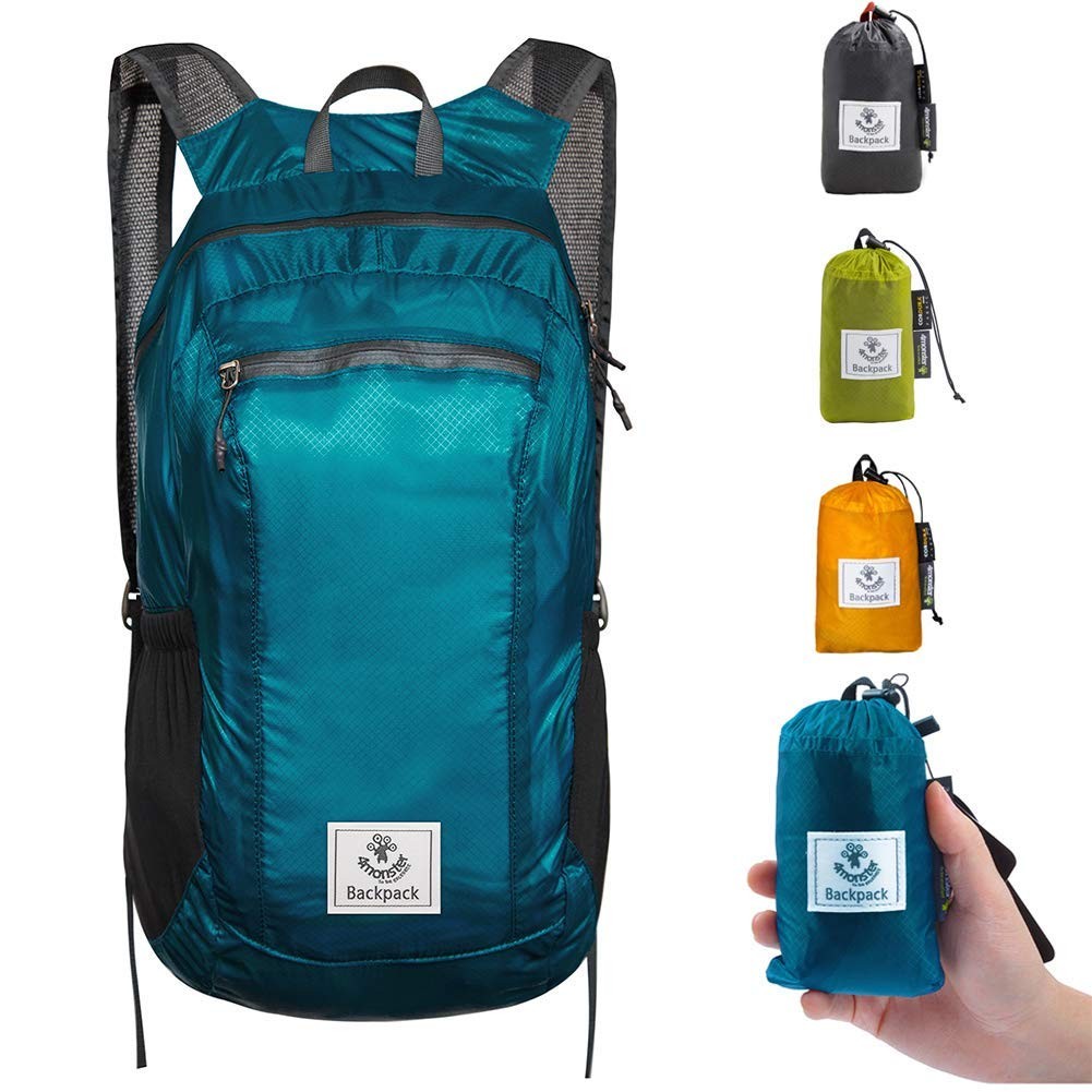 Hiking Daypack,Water Resistant Lightweight Packable Backpack for Travel Campi...