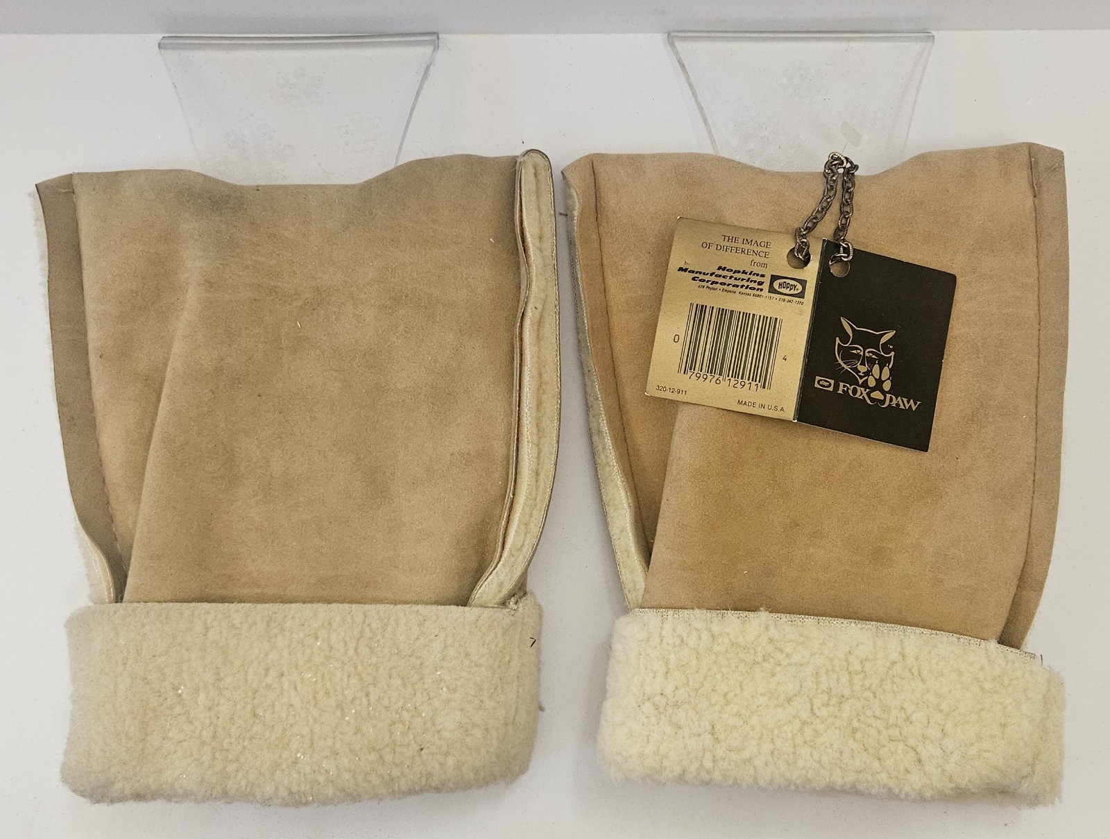 Fox Paw Hoppy Faux Sheepskin Snow Scrapers ONE PAIR (2) NWT Warm Comfortable VTG