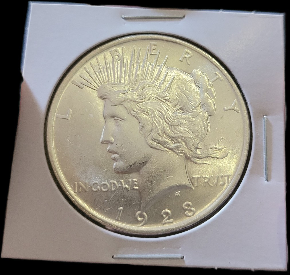 Genuine UNC 1923 Peace Dollar 90% US Silver Coin Check Her Out What A Beauty