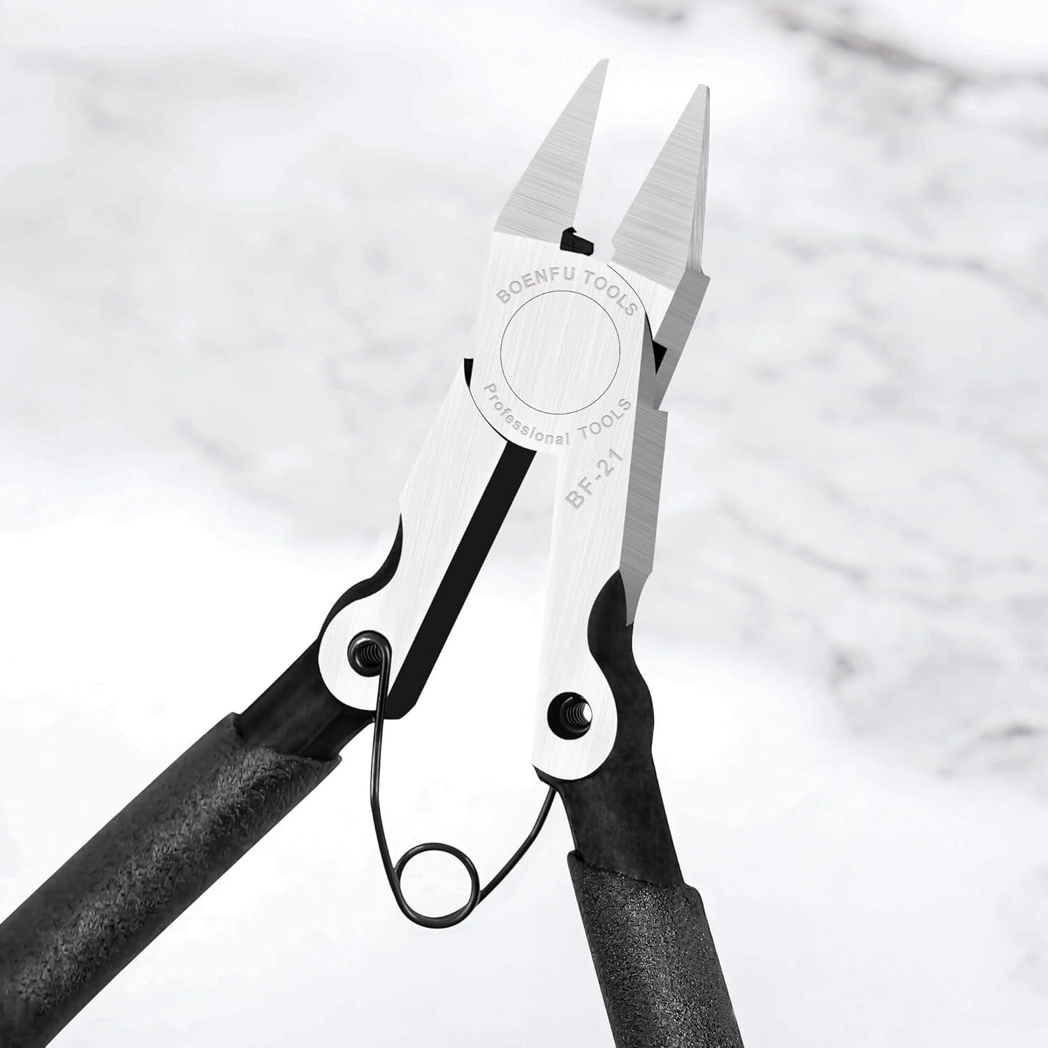 Small Wire Flush Cutters 5-in, Sharp and Precision Side Cutting Pliers with Spri