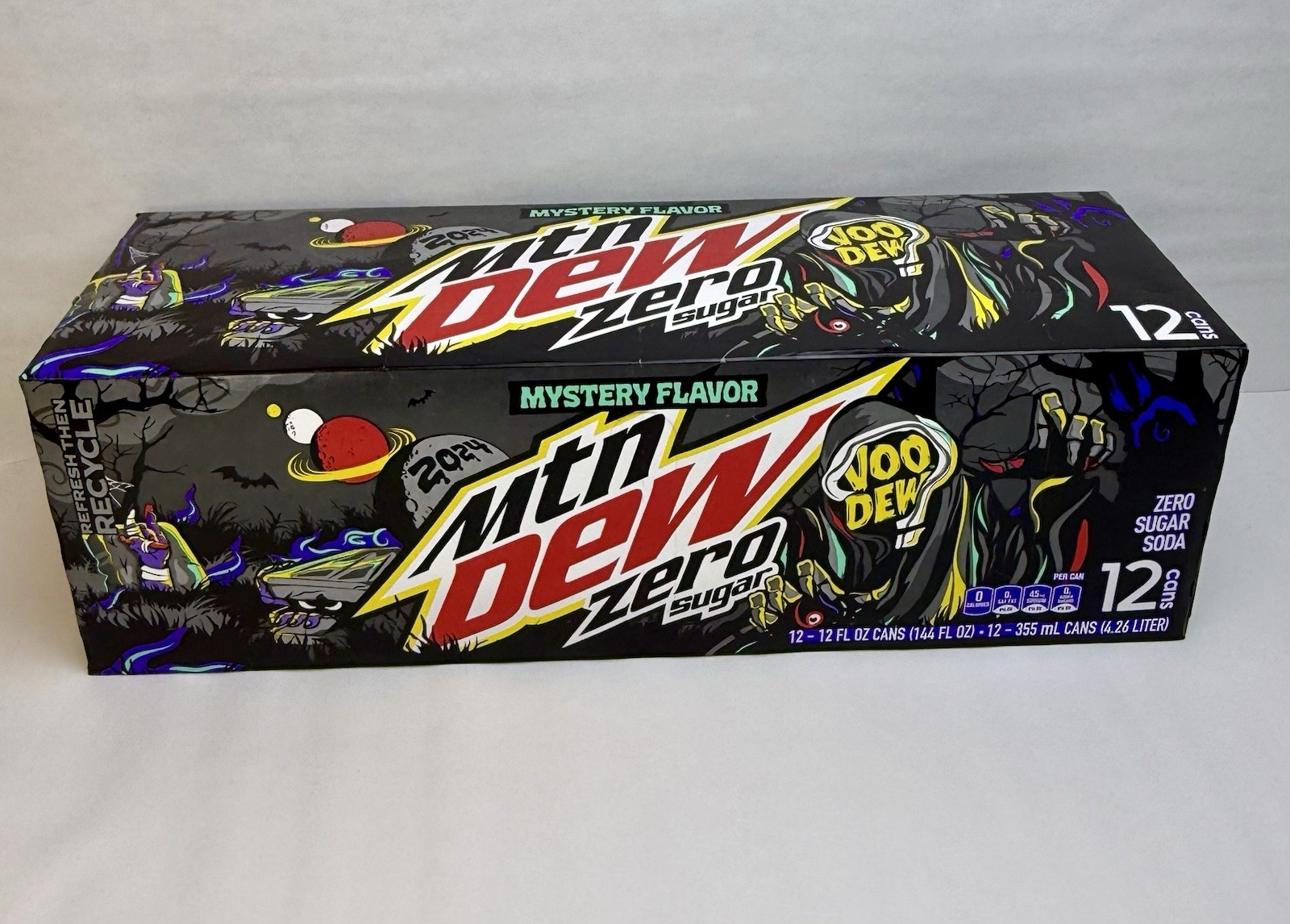 2024 Mtn Dew Voodew 6 ZERO 12 Pack Pink Starburst Sealed Box Discontinued
