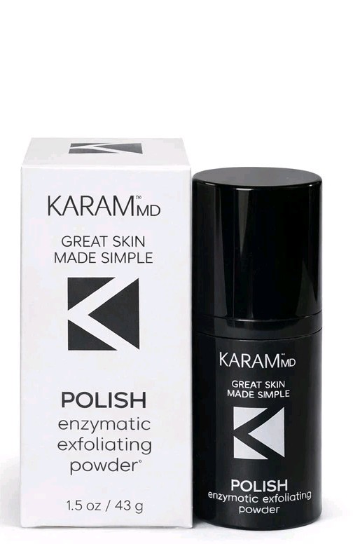 KARAMMD Polish Enzymatic Exfoliating Powder 1.5oz NEW Gentle Enzyme Face Polish