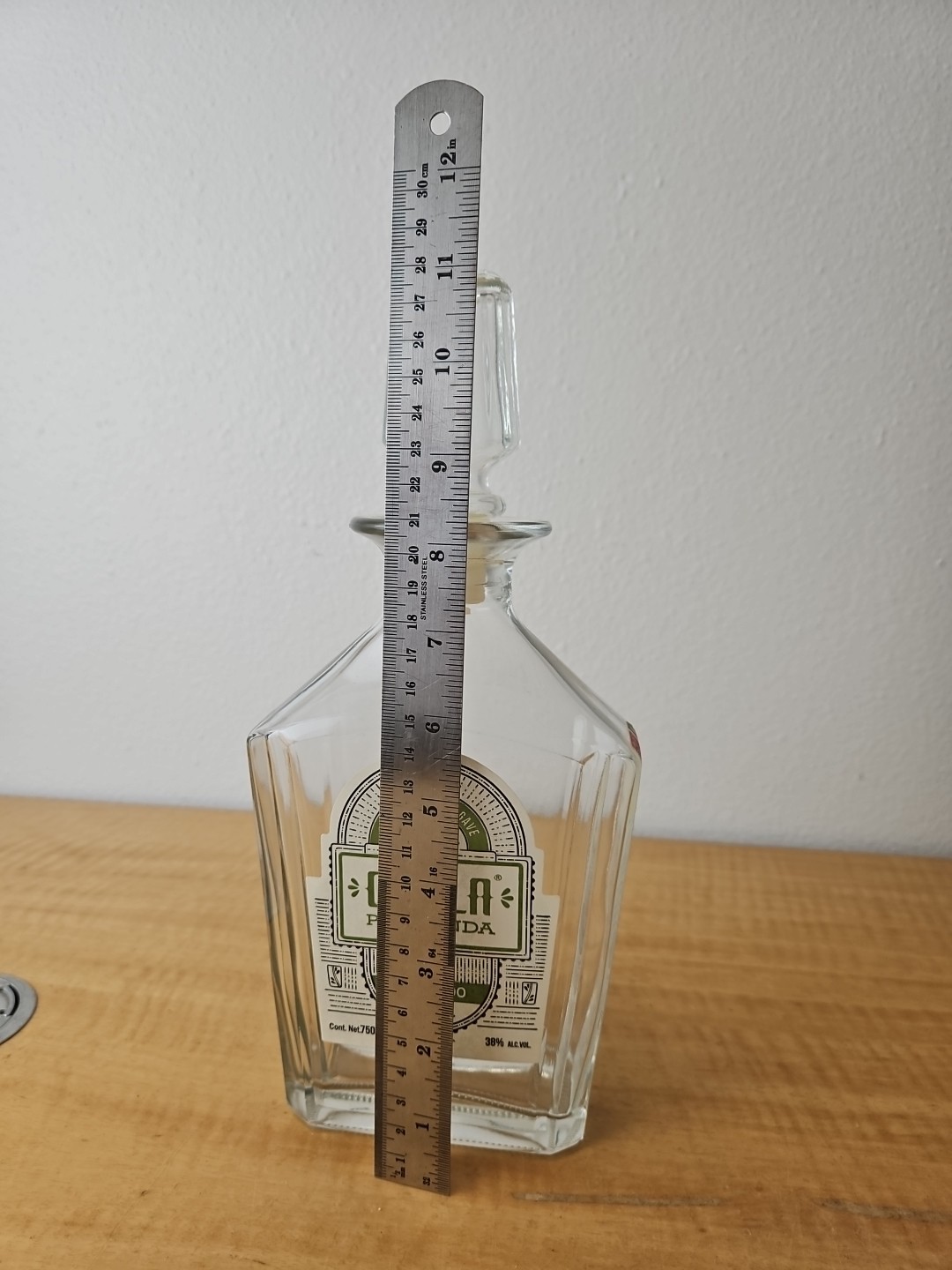 Chula Parranda Reposado Tequila Empty Bottle green label