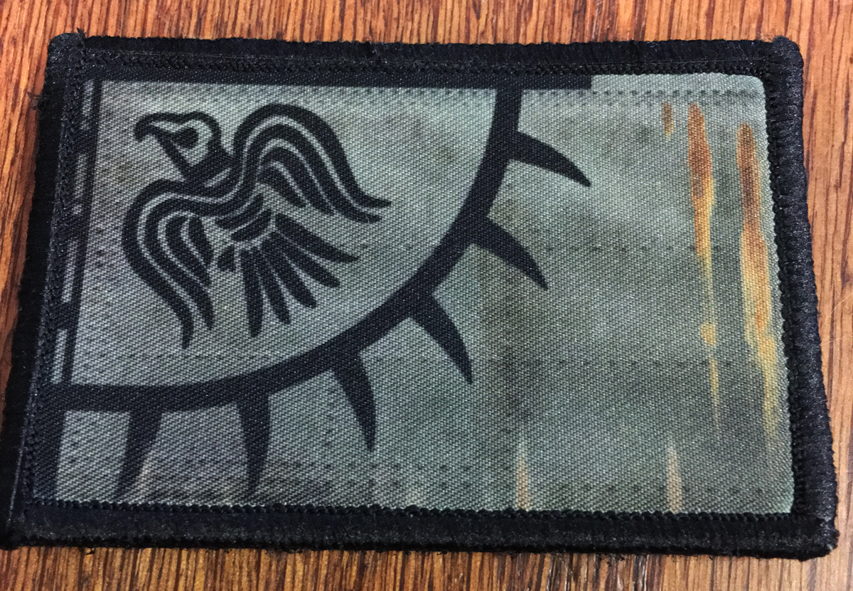 VIKING Blackbird Sun Banner Morale Patch Tactical Military Army Badge Hook Flag