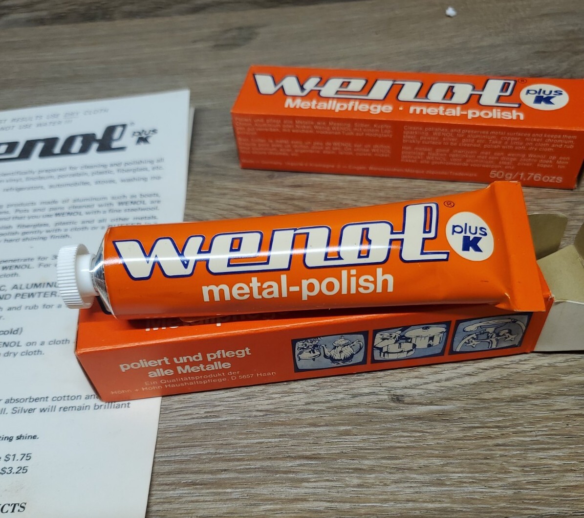 Original Red Wenol Plus K 2 Pack 50g FASTEST SHIPPING!!!! NOS WITH INSTRUCTIONS