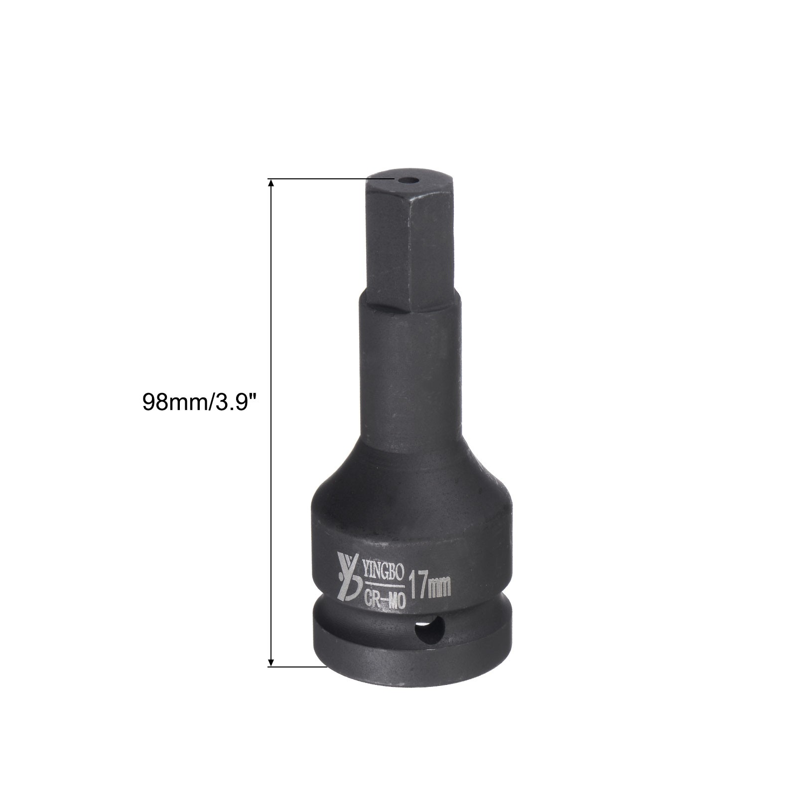 17mm Impact Metric Bit Socket for DIY Hand-making CR-MO 98mm Length