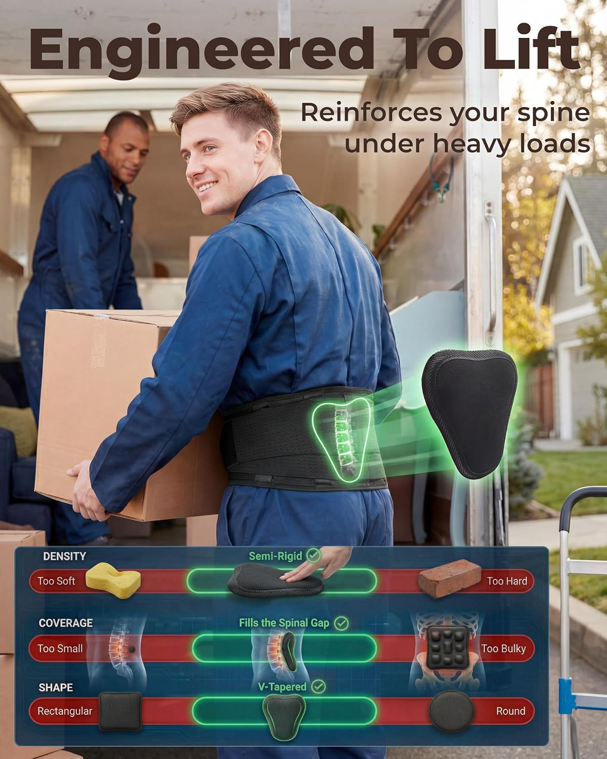Sparthos Back Brace for Lower Back Pain - Immediate Relief from Sciatica, Hernia
