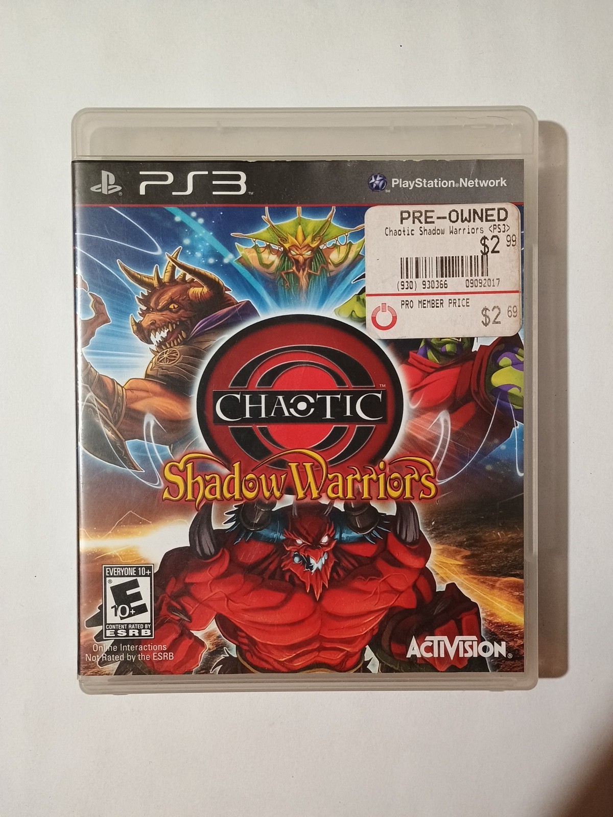 5R - Case Only Chaotic: Shadow Warriors (Sony PlayStation 3, 2009)