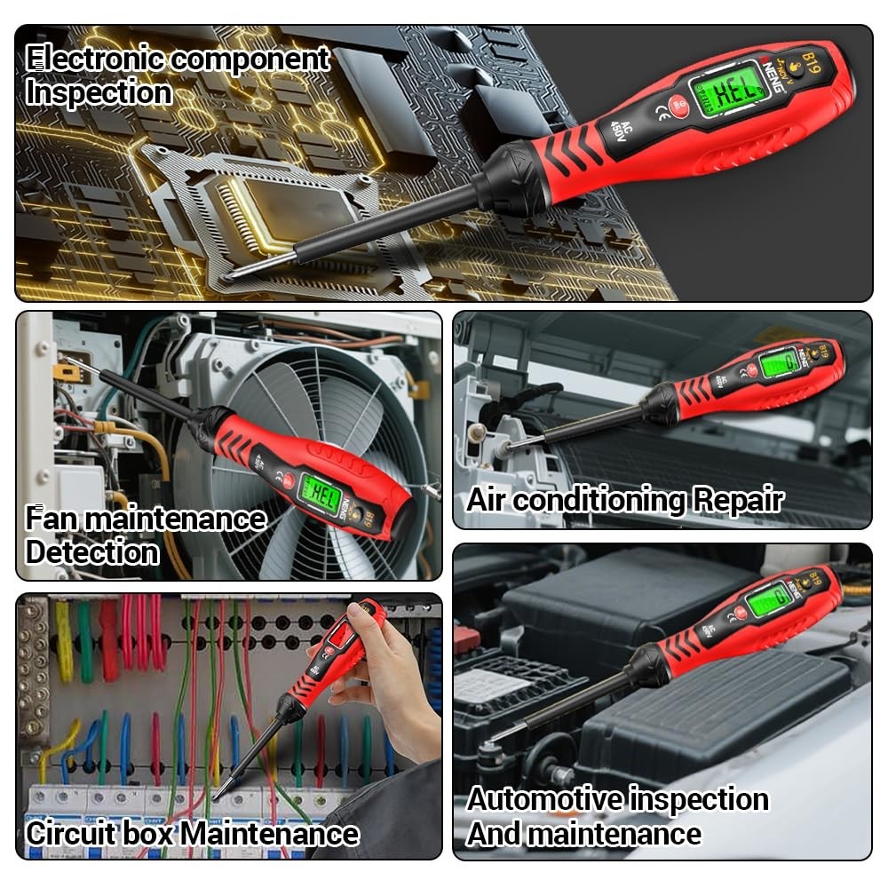 Voltage Tester with Screwdriver Electrical Tester Tool Non Contact Voltage De...