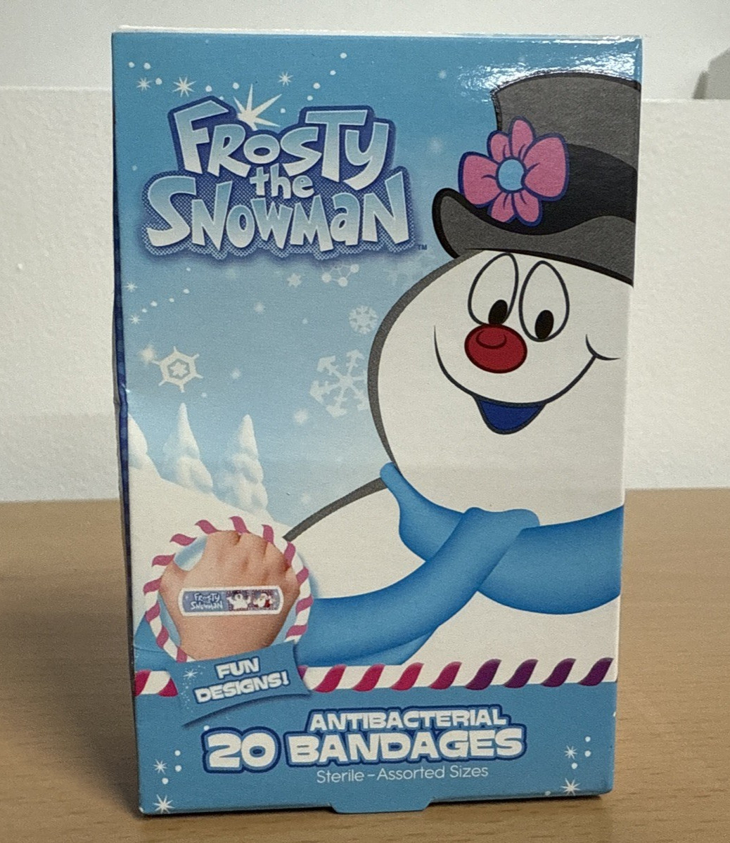 Frosty The Snowman Antibacterial Bandages Assorted Sizes 20 Count