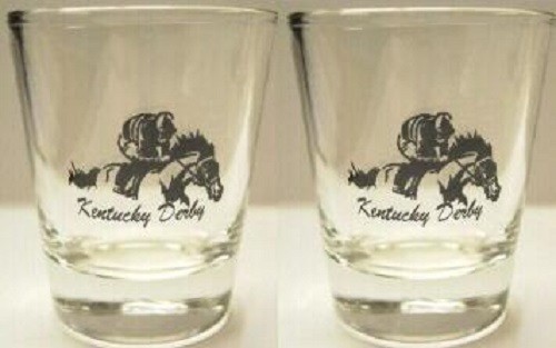 Set of 2 Kentucky Derby 1½oz. Shot Glasses