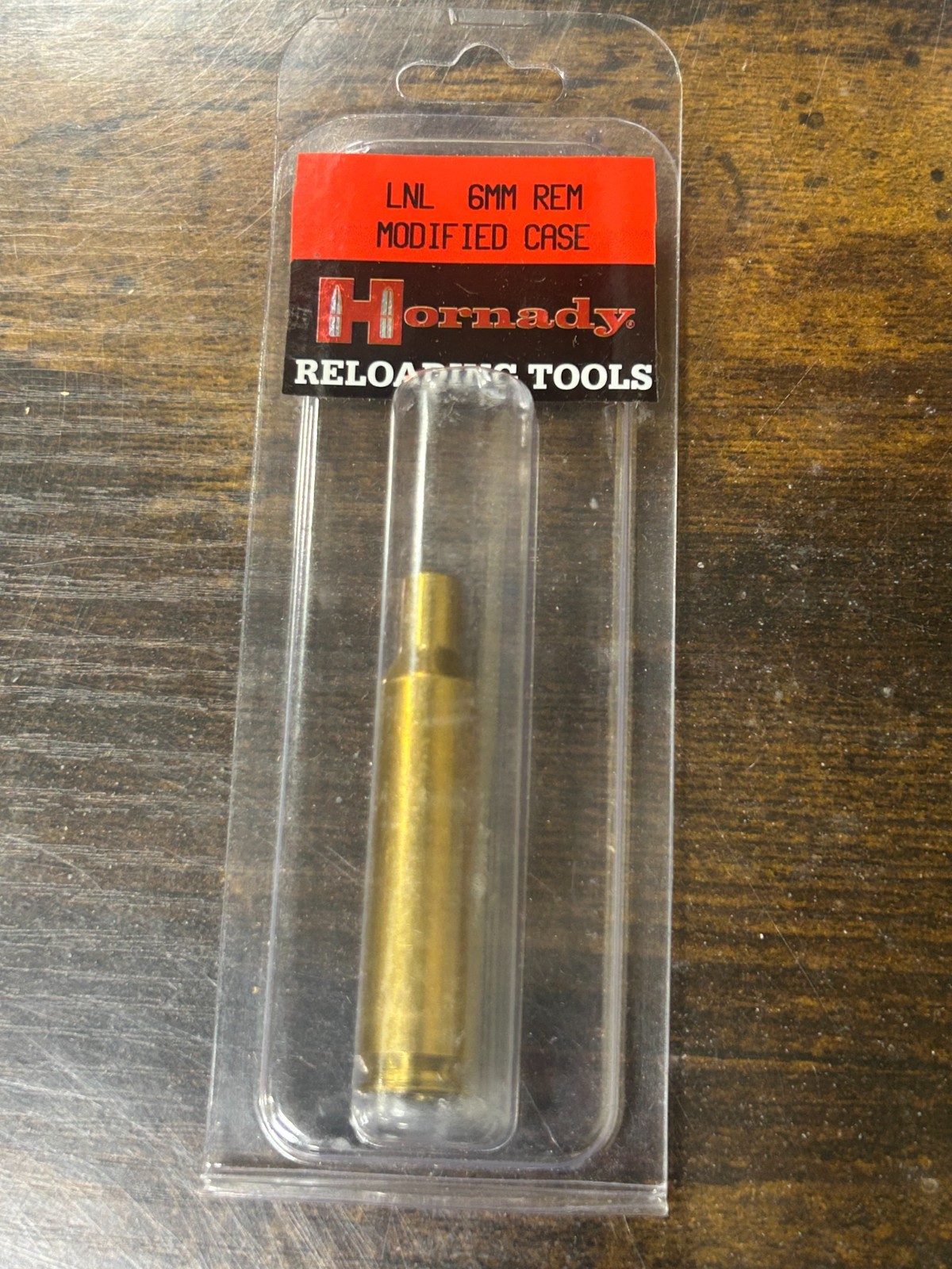 Hornady LOCK-N-LOAD / Stoney Point Modified Case for 6 mm REM in clam shell.