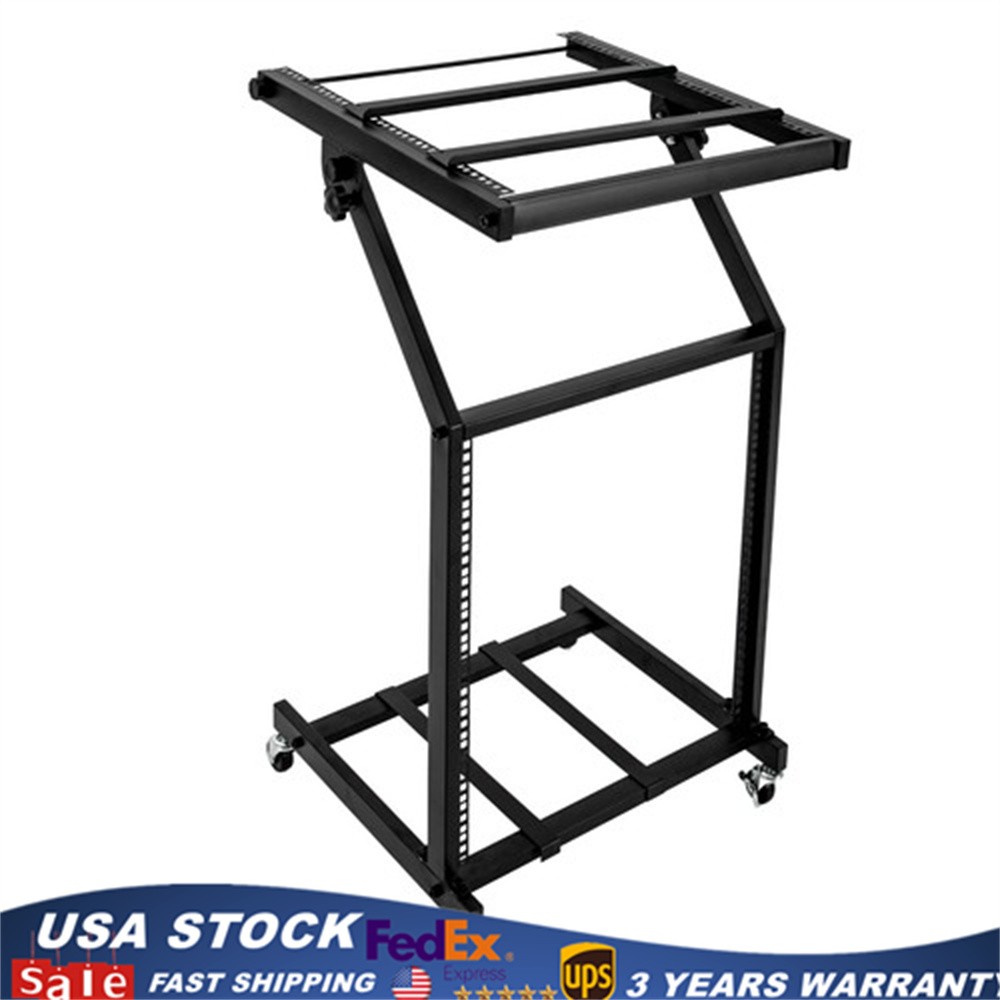 12U DJ Mixer Stand Rack Mount Stage Cart Music Equipment Studio Party Show NEW