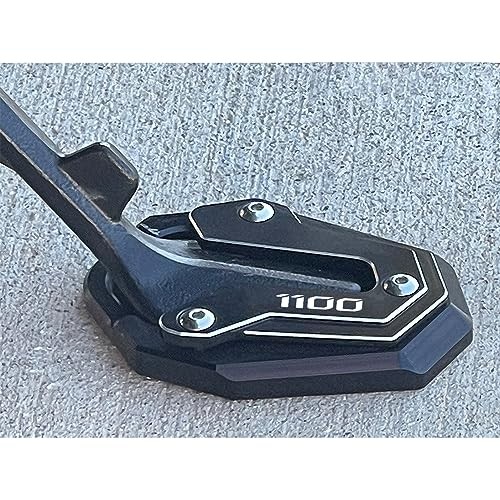 CNC Motorcycle Kickstand Pad Side Stand Enlarge Plate Compatible with Black