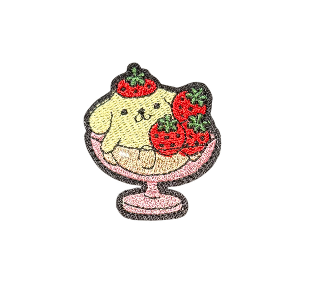 Pompompurin Strawberry Dessert Cute Hello Kitty Kawaii Patch, Iron On/Sew On