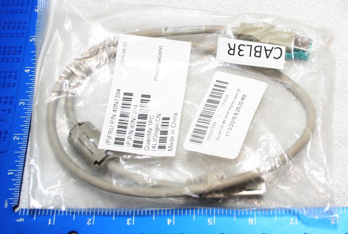 2 Ft Surepos #4 IBM, 40N7394, Short Display Pwr USB Cable 2'