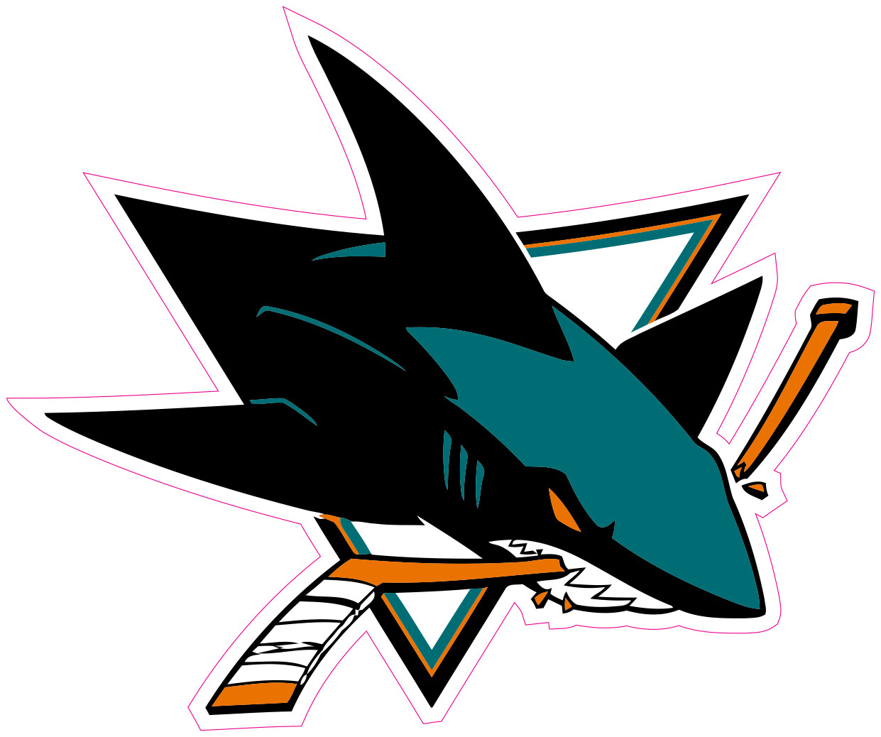 San Jose Sharks Hockey Vinyl Decal Sticker Car Truck Bumper Laptop Tumbler Mug