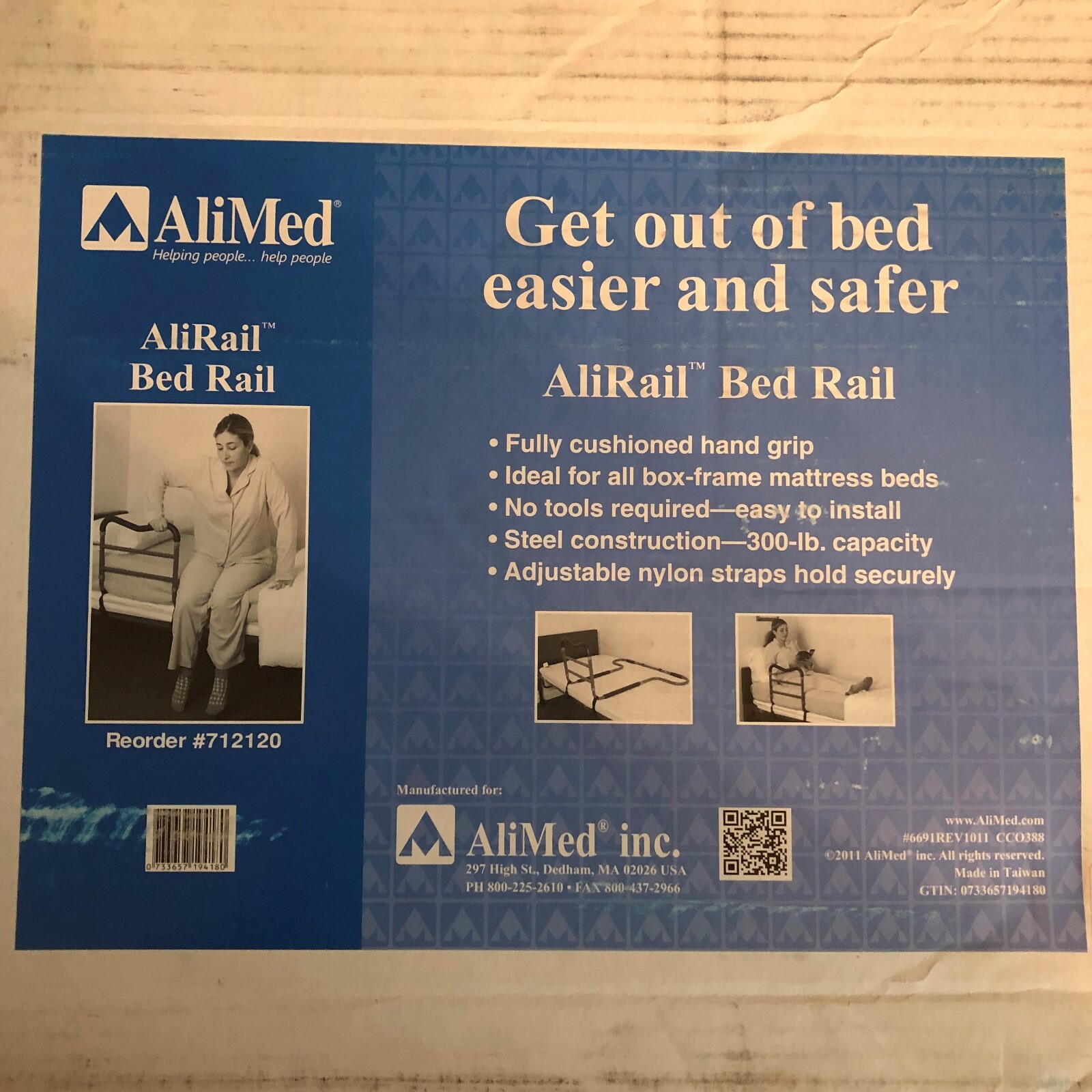 New AliMed Ali-Rail Model # 71 2120 Bed Rail Ali Med Ali Rail Hospital Safer !