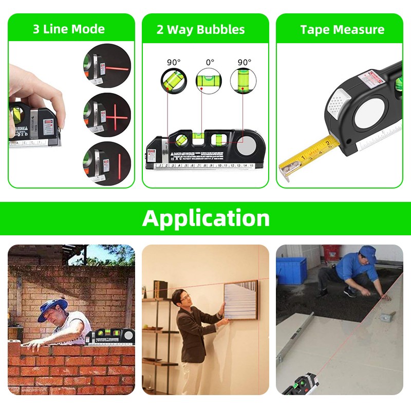 Laser Level Tool Multipurpose Laser Level Line Laser Kit with Triangle Bracket