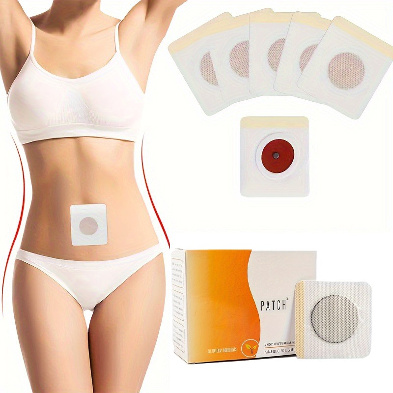 50pcs Navel Belly Button Patch Slimming Stick On Patch Abdomen Magnetic Detox Bo