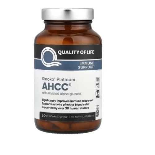 Quality of Life Labs, Kinoko Platinum AHCC, Immune Support, 750 mg, 60 capsules