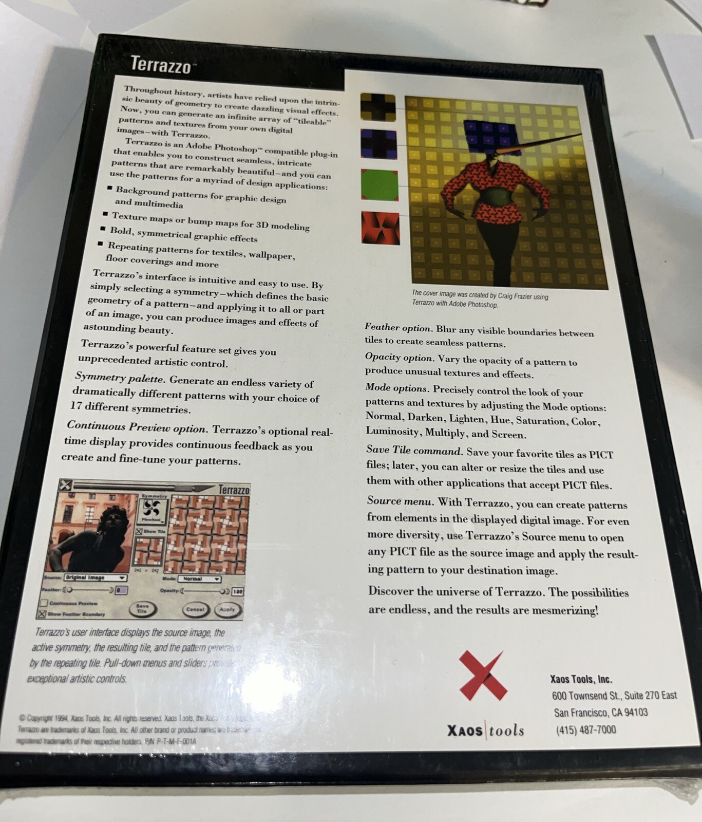 Vtg Xaos Tools Terrazzo V1.0 Software Manual Disks Apple Macintosh Mac 1994 New